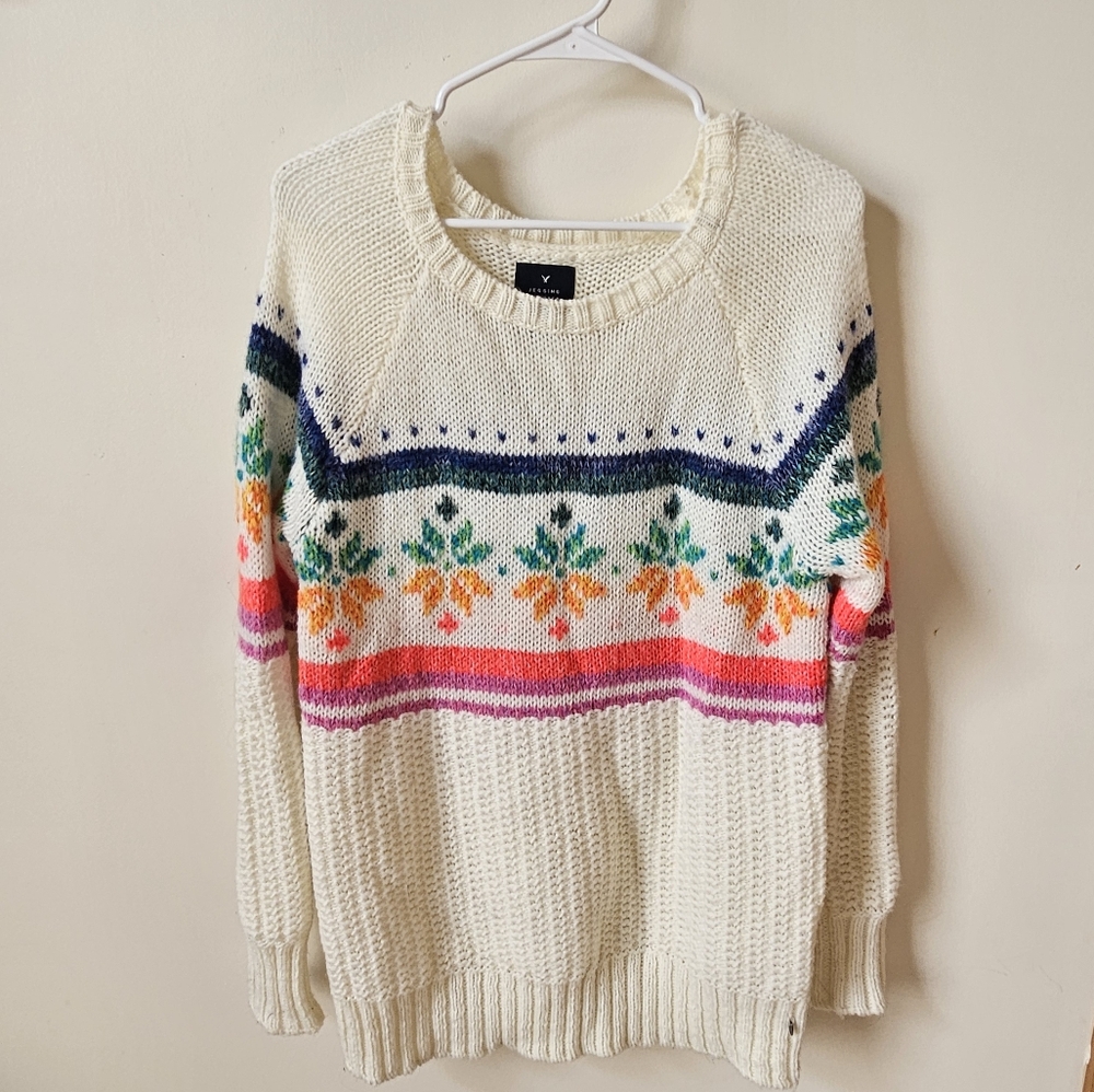 American Eagle Rainbow Jegging Sweater